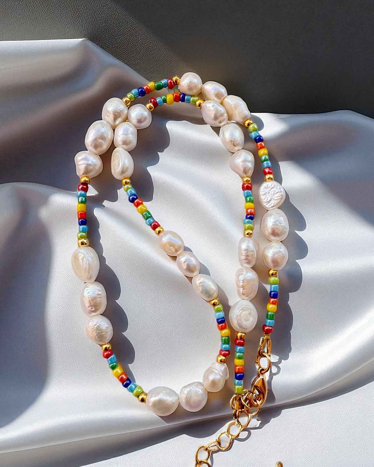 Pearl Pop Rainbow Necklace