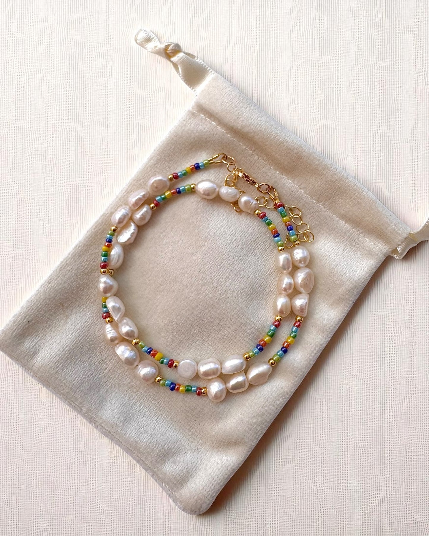 Pearl Pop Rainbow Necklace