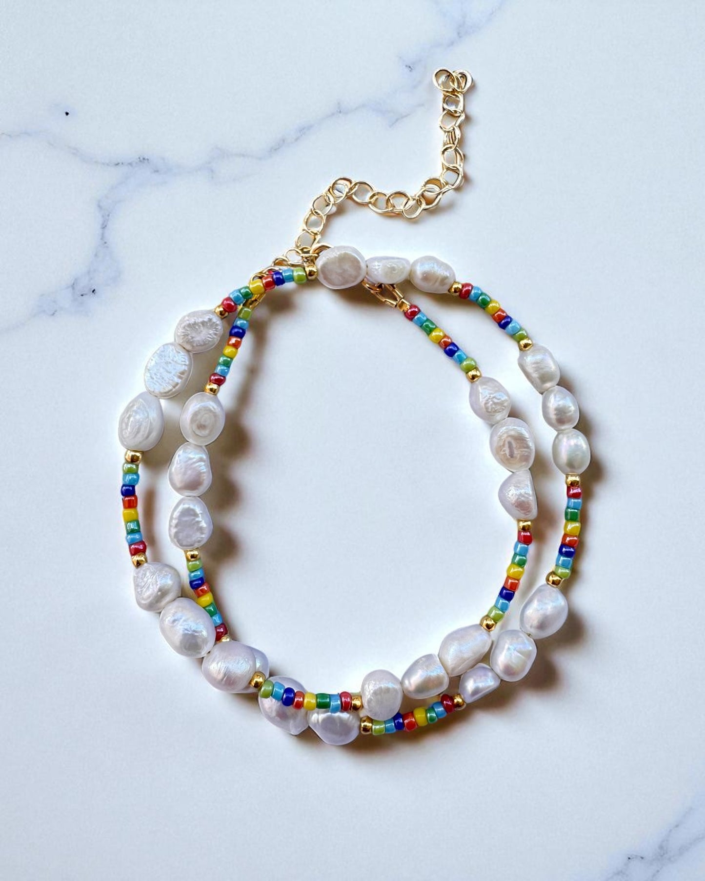 Pearl Pop Rainbow Necklace