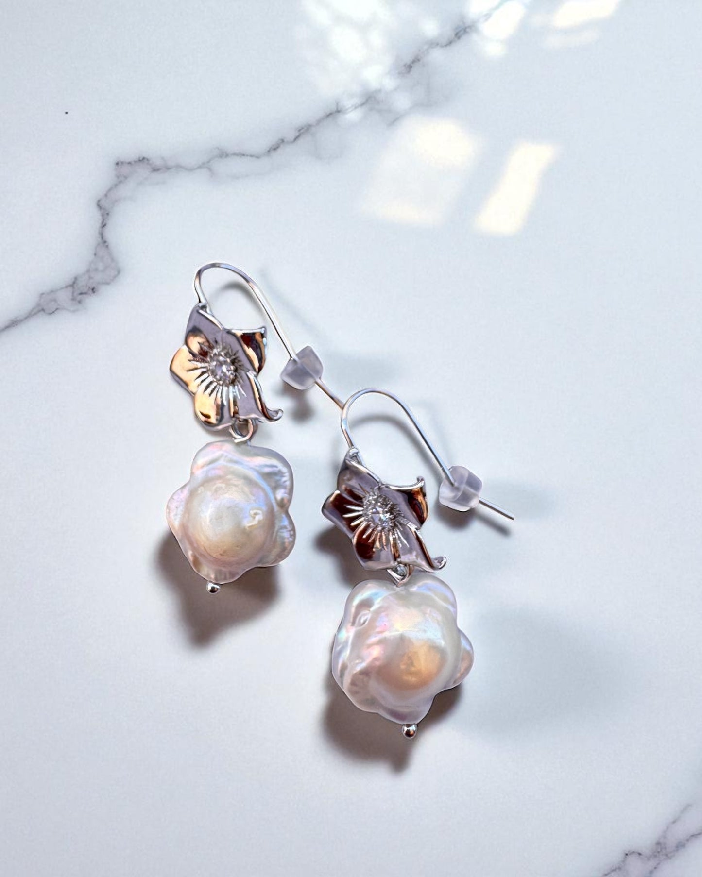 Floral Pearl Earrings