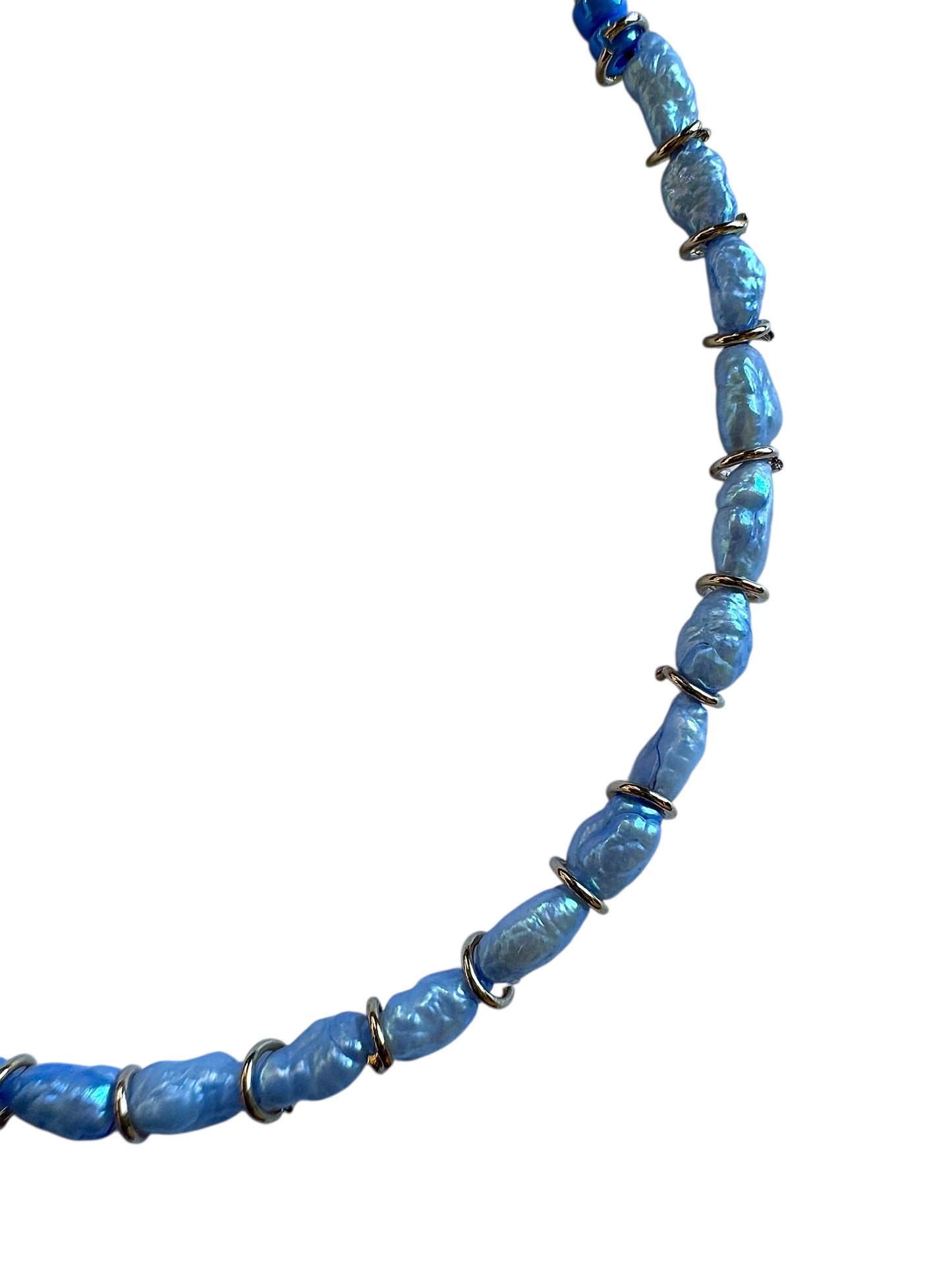 Light Blue Japanese Vintage Mini Pearls Bracelet