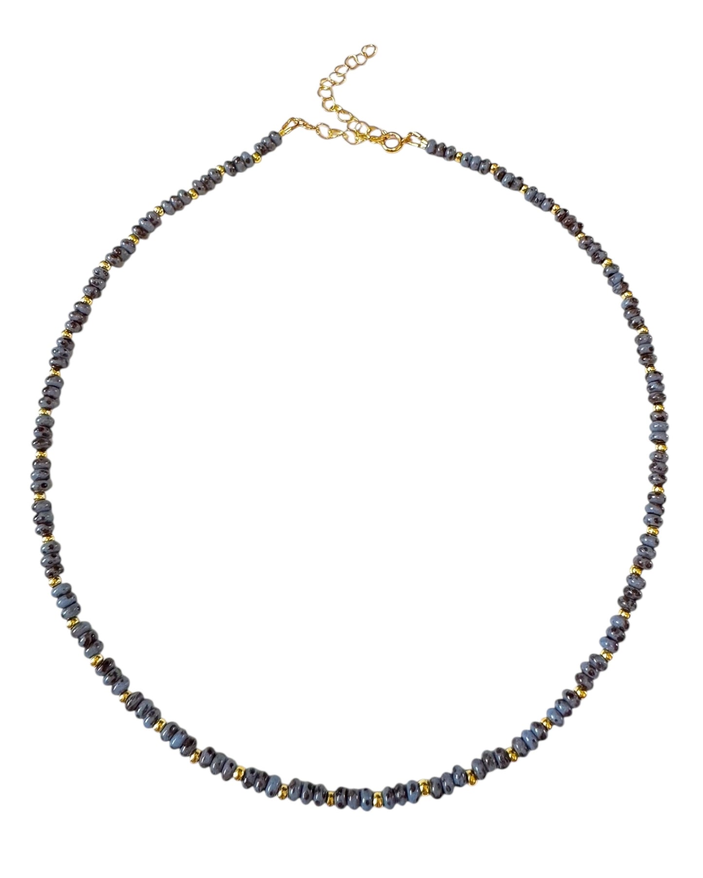 Slate Blue And Black Necklace