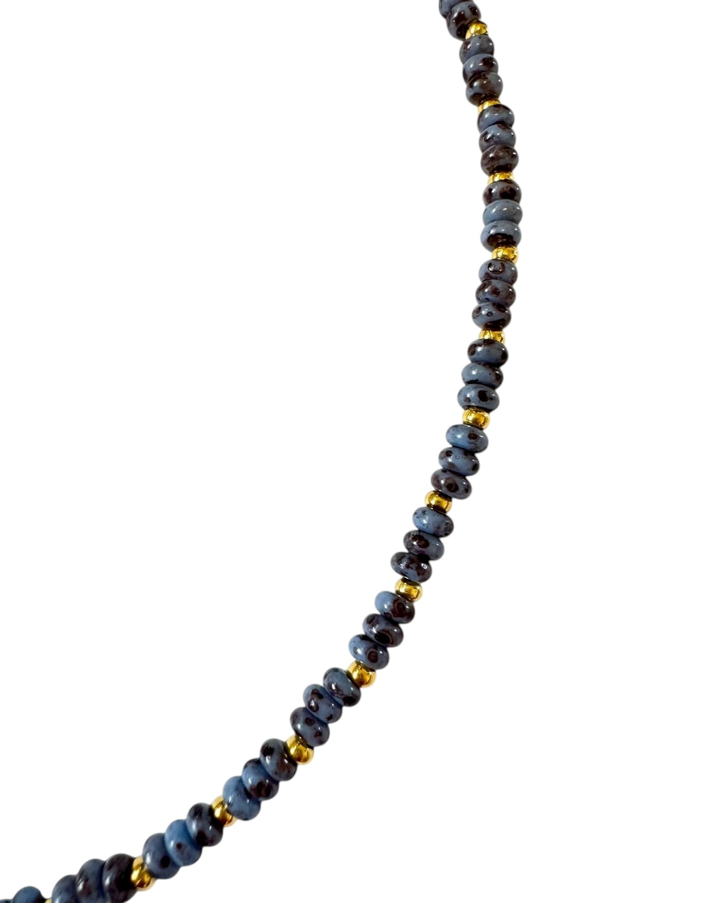 Slate Blue And Black Necklace