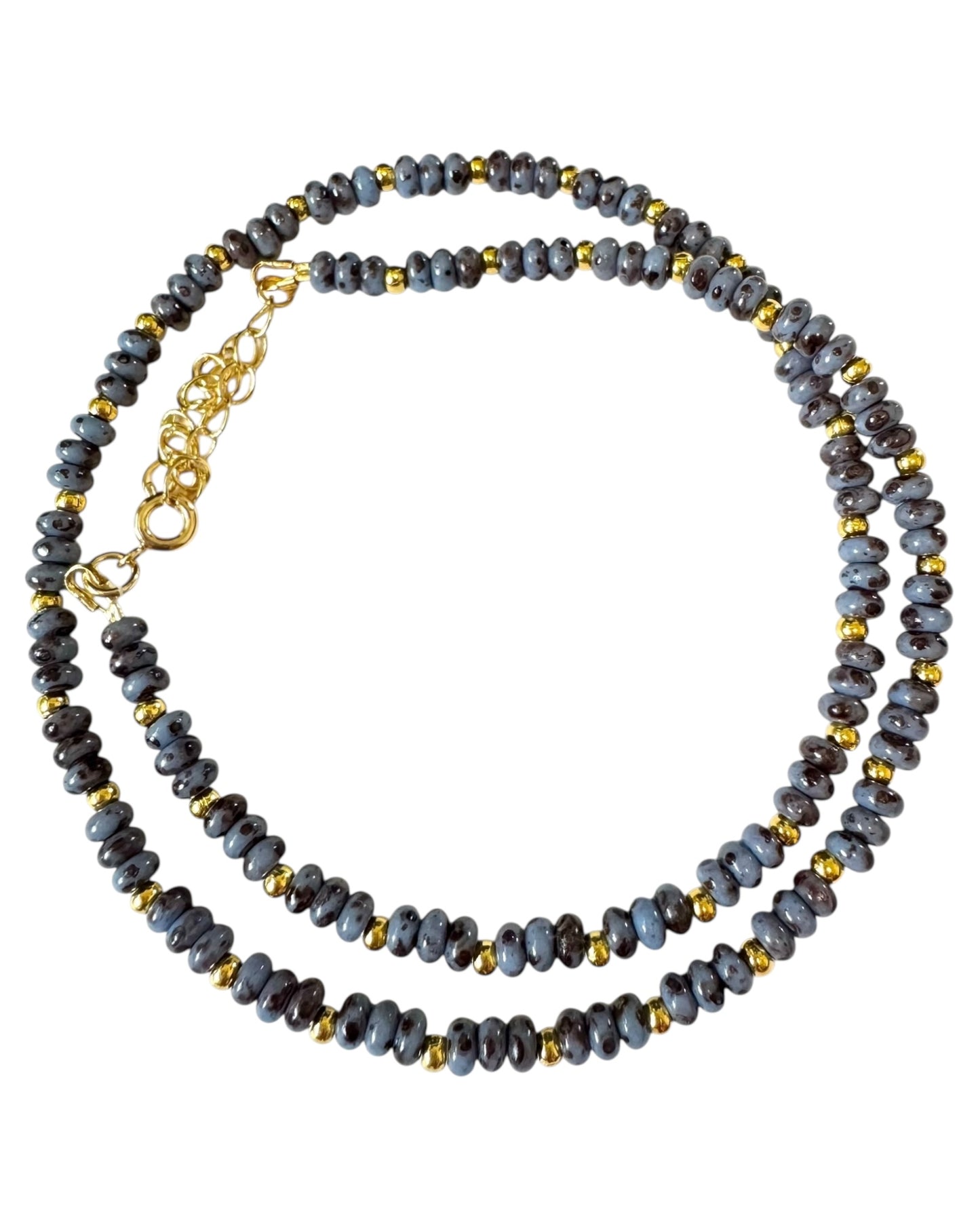 Slate Blue And Black Necklace