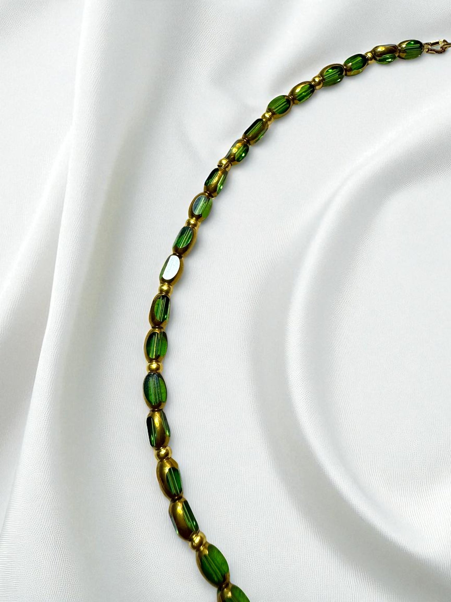 Clear Green Pearl Choker