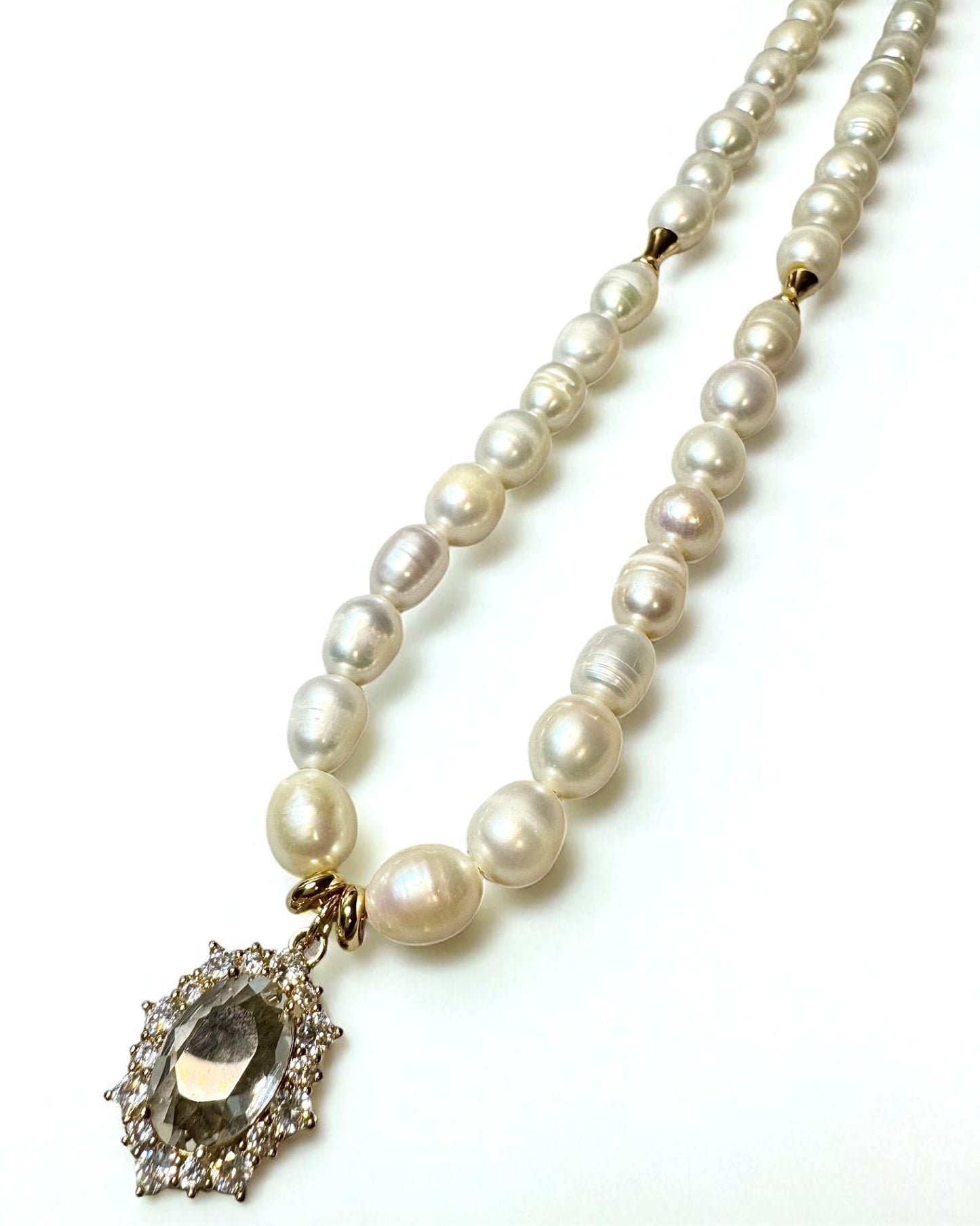 Long Vintage Style Pearl Necklace