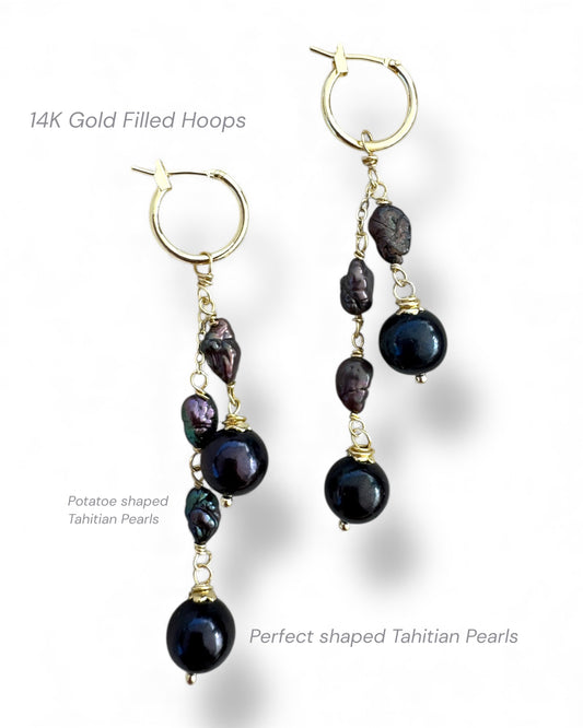 Hana Hou Tahitian Drop Earrings