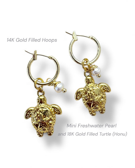 Honu Hoop Earrings