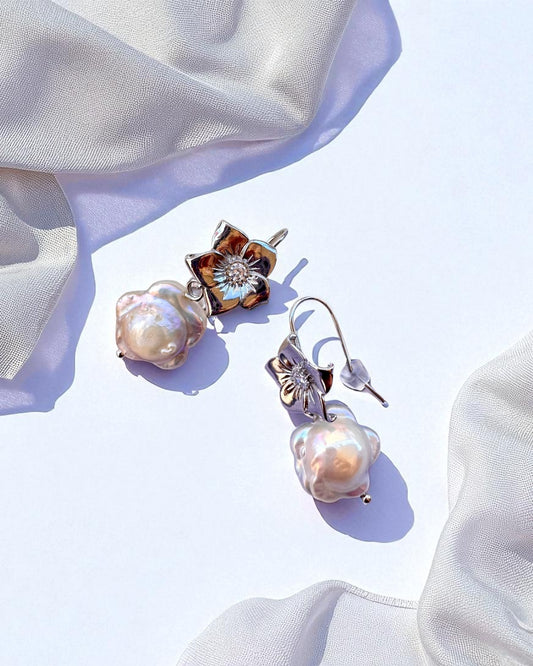 Floral Pearl Earrings
