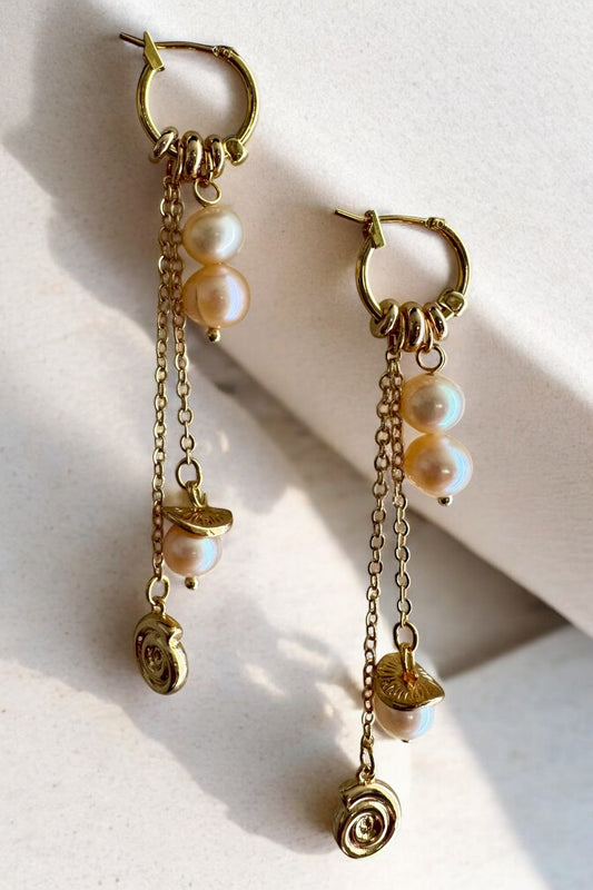 Charmed Pink Pearl Dangles