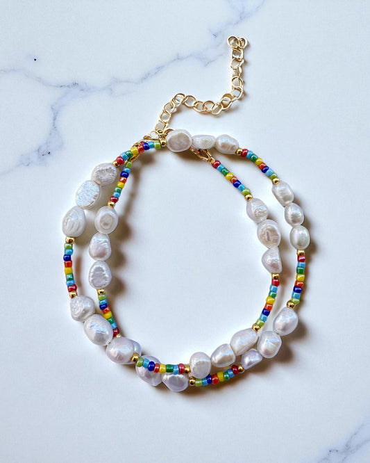 Pearl Pop Rainbow Necklace