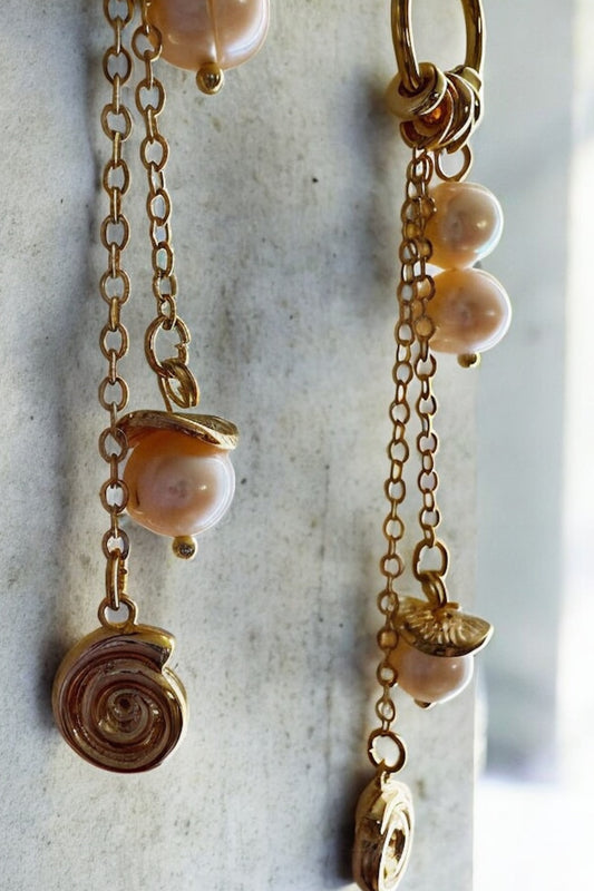 Charmed Pink Pearl Dangles