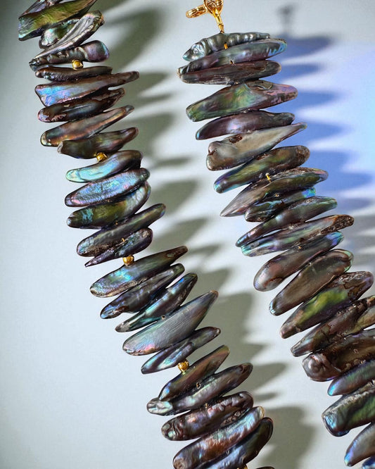 Black Tahitian Stick Shaped Pearl Bracelet