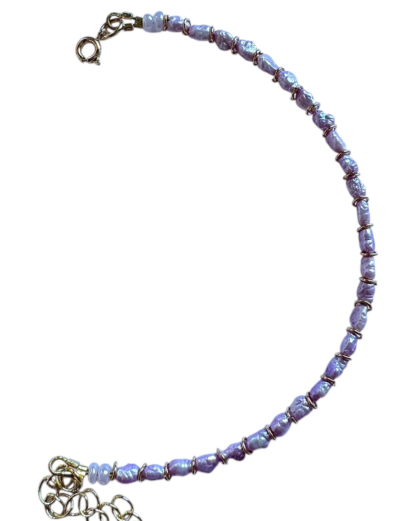 Pastel Purple Japanese Vintage Mini Pearls Bracelet