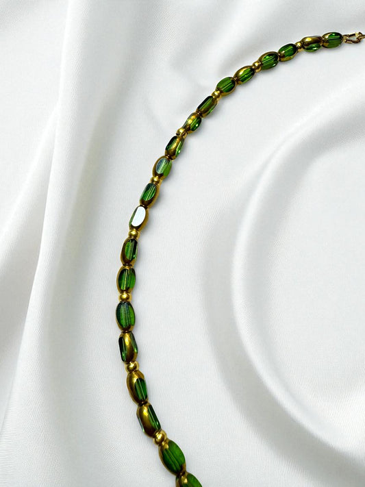 Clear Green Pearl Choker