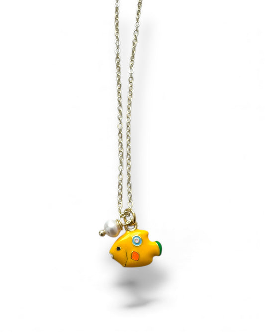 Yellow Pufferfish Necklace